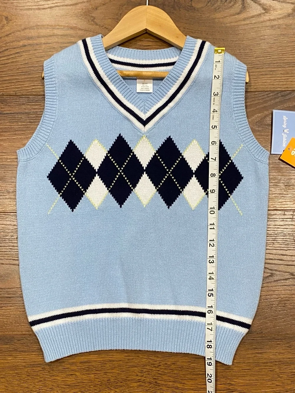 Gymboree Boys ‘Spring Jubilee’ Light Blue Argyle Sweater Vest with Socks Size 7